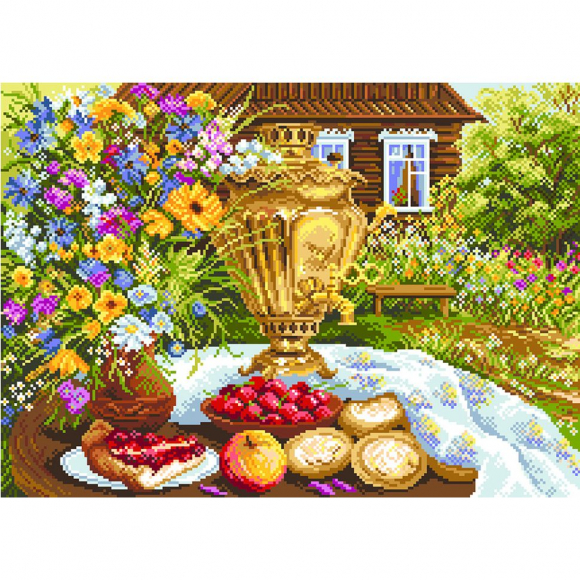 Рисунок на канве МАТРЕНИН ПОСАД арт.37х49 - 1799 Деревенский натюрморт