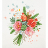 Кристальная мозаика на холсте ФРЕЯ арт.ALVR-241 Букет с гранатом 40х45 см