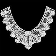 Воротник кружевной арт.TBY.HX-36 34х28см цв.01 белый