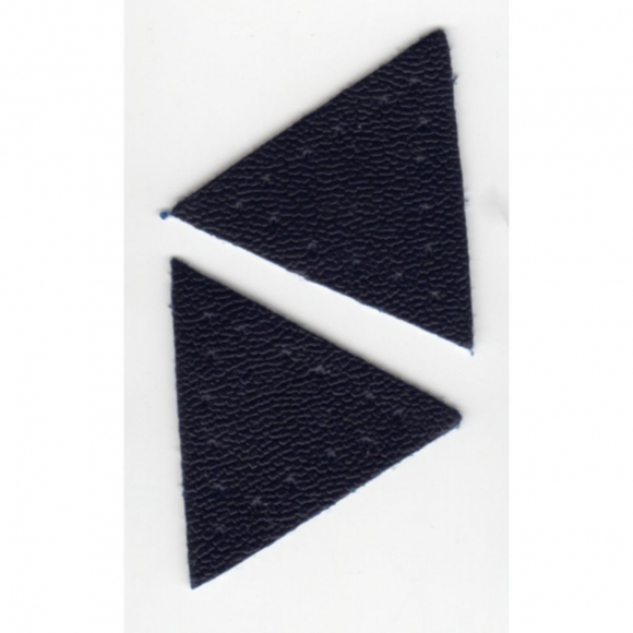 147095_Заплатка "Треугольник" искусственная кожа с перфорацией, цвет синий