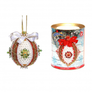 Набор для творчества Новогодний шар из пайеток арт.ВМ.ШП03 Царский красный