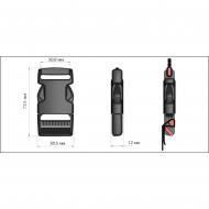Фастекс 30мм FH30 цв.черный нагрузка 80 кг уп.100 шт
