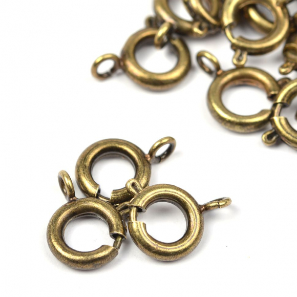 Замок Якорь MAGIC 4 HOBBY для бус  арт.MH.11197-4 цв.бронза 7мм уп.50шт