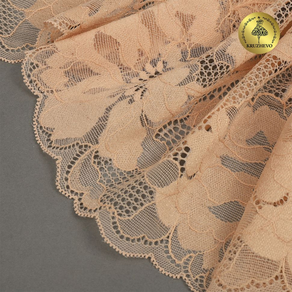 Кружево-стрейч KRUZHEVO арт.TBY.OG59 шир.230мм цв.телесный уп.10м Кружево-стрейч KRUZHEVO арт.TBY.OG59 шир.230мм цв.телесный уп.10м