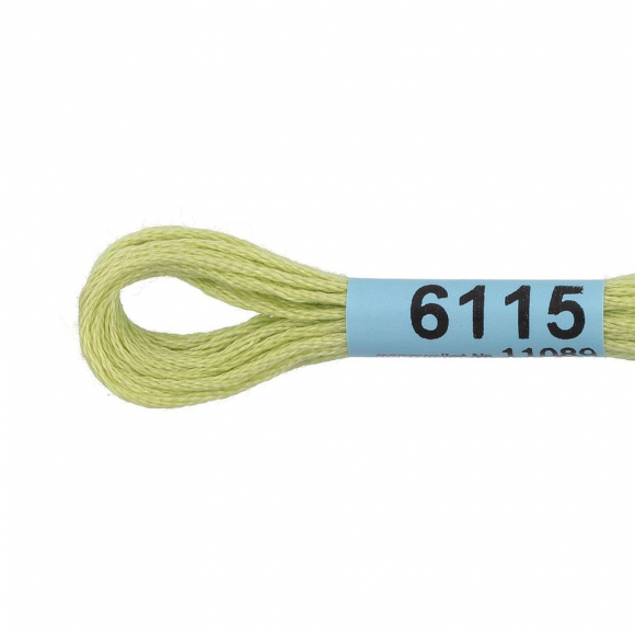 Нитки для вышивания Gamma мулине (3173-6115) 100% хлопок 24 x 8 м цв.6115 бл.оливковый