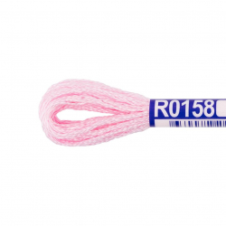 Нитки для вышивания Gamma мулине 100% вискоза 12 x 8 м цв.R0158 розовый