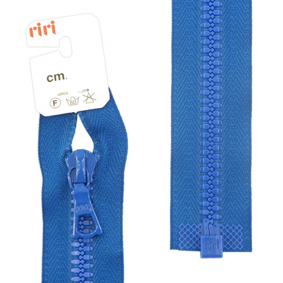 30379_Молния riri тракторная разъёмная 1 замок, 6 мм, 55 cм, цвет 2641, синий