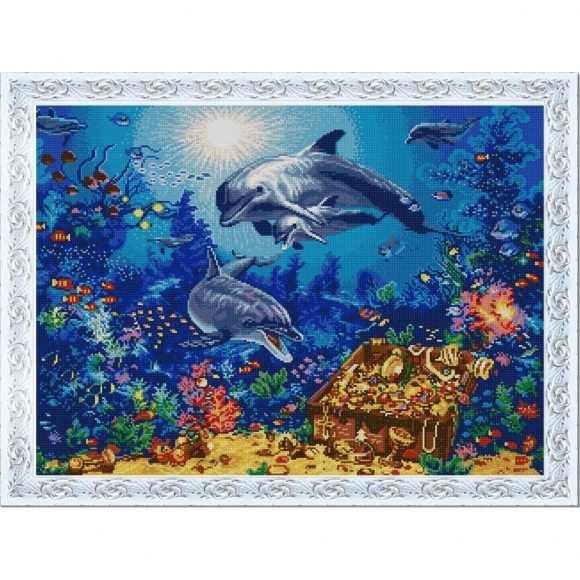 Рисунок на ткани (Бисер) КОНЁК арт. 1330 Морские сокровища 45х60 см