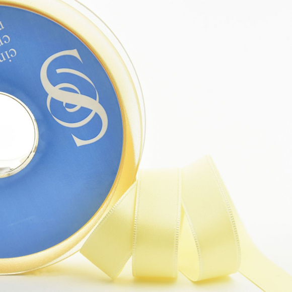 Лента атласная двусторонняя SAFISA, 11 мм, 25 м, цвет 10, шампань