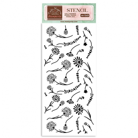 187842_Трафарет "Create Happiness Welcome Home fiori" серии Mix Media 3D эффект