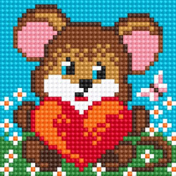 Алмазная мозаика Ah5197 Мышонок 10х10