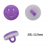 Пуговицы пластик Смайл TBY.P-2420 цв.12 сиреневый 20L-12,5мм, на ножке, 50 шт Пуговицы пластик Смайл TBY.P-2420 цв.12 сиреневый 20L-12,5мм, на ножке, 50 шт
