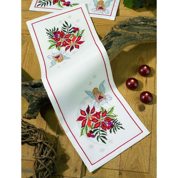 Набор для вышивания PERMIN арт.63-0672 Дорожка Ангелы 24х70 см