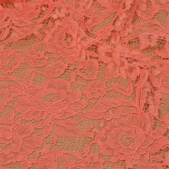 Кружевная ткань (гипюр) с кордом арт.TBY.LN-3002 шир.145см 130 г/м? цв.816 персик уп.22,86м