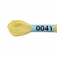 Нитки для вышивания Gamma мулине (0001-0206) 100% хлопок 24 x 8 м цв.0041 св.лимонный