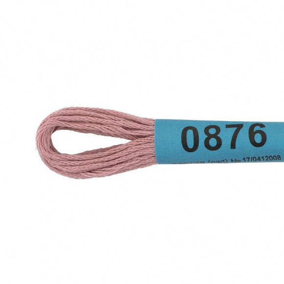 Нитки для вышивания Gamma мулине (0820-3070) 100% хлопок 24 x 8 м цв.0876 гр. розовый
