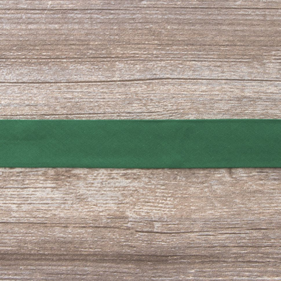 Косая бейка хлопок/полиэстер на блистере, 30 мм, 2,5 м, цвет 25, еловый