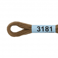 Нитки для вышивания Gamma мулине (3173-6115) 100% хлопок 24 x 8 м цв.3181 св.коричневый