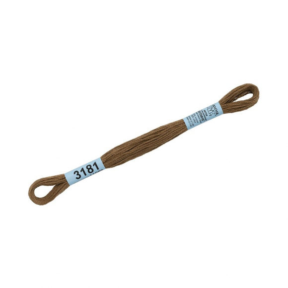 Нитки для вышивания Gamma мулине (3173-6115) 100% хлопок 24 x 8 м цв.3181 св.коричневый