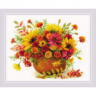 Набор для вышивания РИОЛИС арт.1973 Осенние цветы 30х24 см Набор для вышивания РИОЛИС арт.1973 Осенние цветы 30х24 см