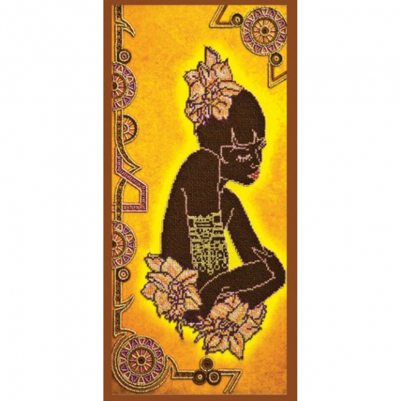 Набор для вышивания бисером АБРИС АРТ арт. AB-147 Марокканка 25х51 см