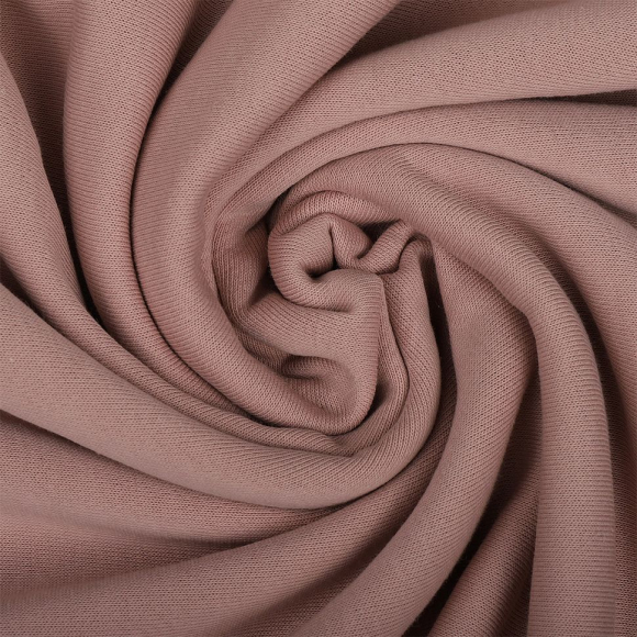 Ткань футер 3х нитка петля гл/крашеный диагональ 310г/м?  65%хб 35%пэ  шир.180см арт.УН-3106535-42(15) цв.пралине рул. 35-60м (1кг-1,8м)