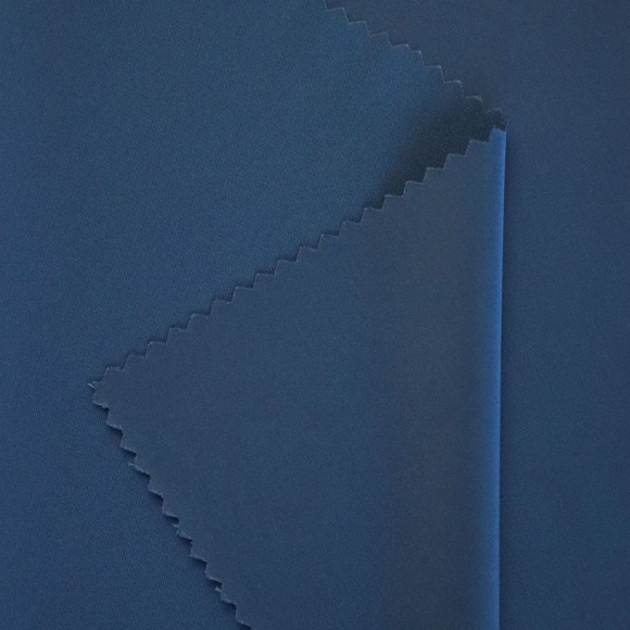 Ткань шелк Армани 90г/м? 97% полиэстер, 3% спандекс шир.145см арт.Р.19167.41 цв.41 джинсовый рул.30м