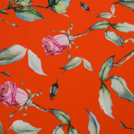 Ткань шелк Армани креп 90 г/м? 97% полиэстер, 3% лайкра шир.148 см арт.T.0028.5 цв.05 оранжевый рул.25м