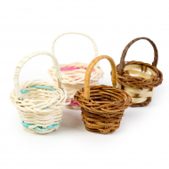 Корзинка плетеная арт.КЛ20508 ?4см h3 см уп.4шт цв.ассорти