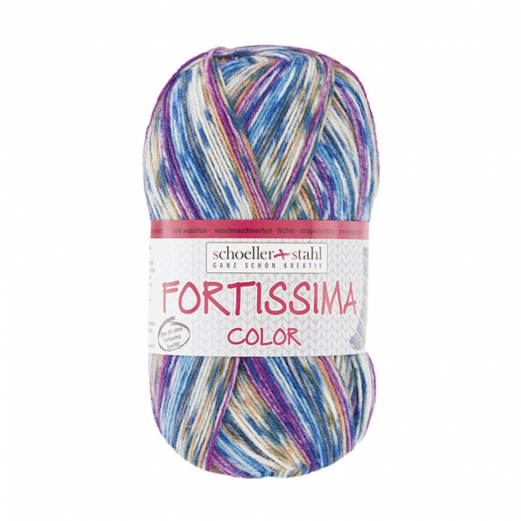 176990_Пряжа Fortissima Socka 4-fach color, 75% шерсть, 25% полиамид, 420 м, 100 г
