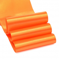 Лента атласная 75мм цв.3020 ярк.оранжевый IDEAL уп.27,4 м