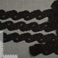 Кружево премиум арт.TBY EO65B шир.40мм цв.черный уп.9,14м