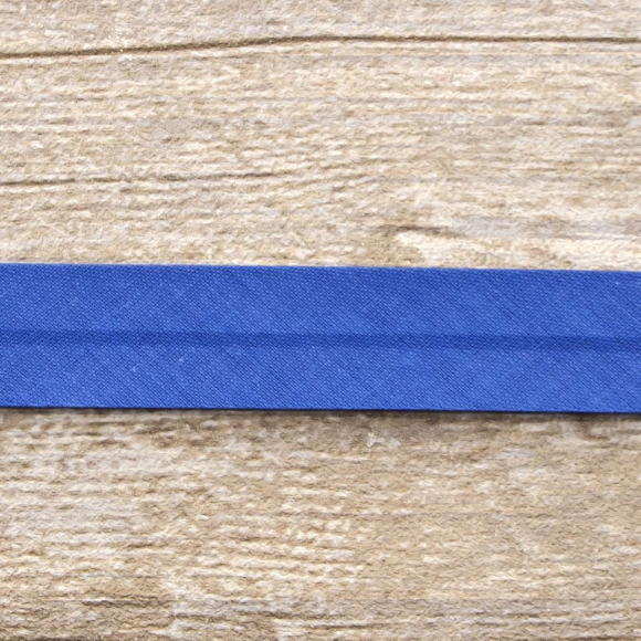 19657_Косая бейка хлопок/полиэстер 20 мм, 25 м, цвет 70, насыщенный синий 19657_Косая бейка хлопок/полиэстер 20 мм, 25 м, цвет 70, насыщенный синий