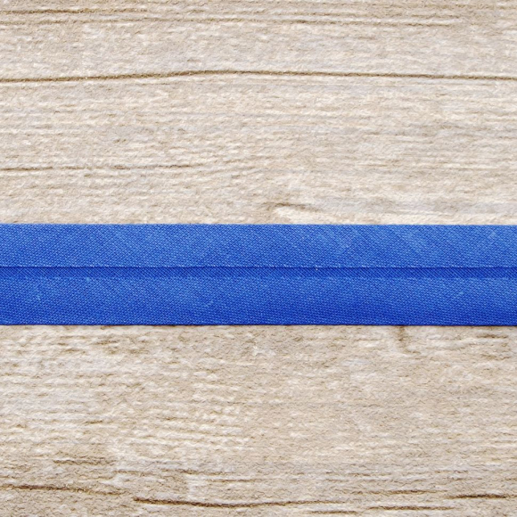 19657_Косая бейка хлопок/полиэстер 20 мм, 25 м, цвет 70, насыщенный синий 19657_Косая бейка хлопок/полиэстер 20 мм, 25 м, цвет 70, насыщенный синий