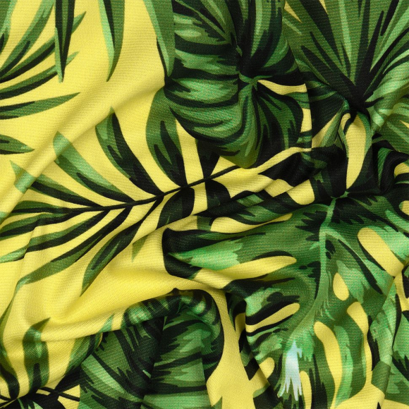 Ткань Милано 230 г/м? 95% полиэстер, 5% лайкра шир.150 см арт.T.0038.5 цв.05 желтый рул.25м