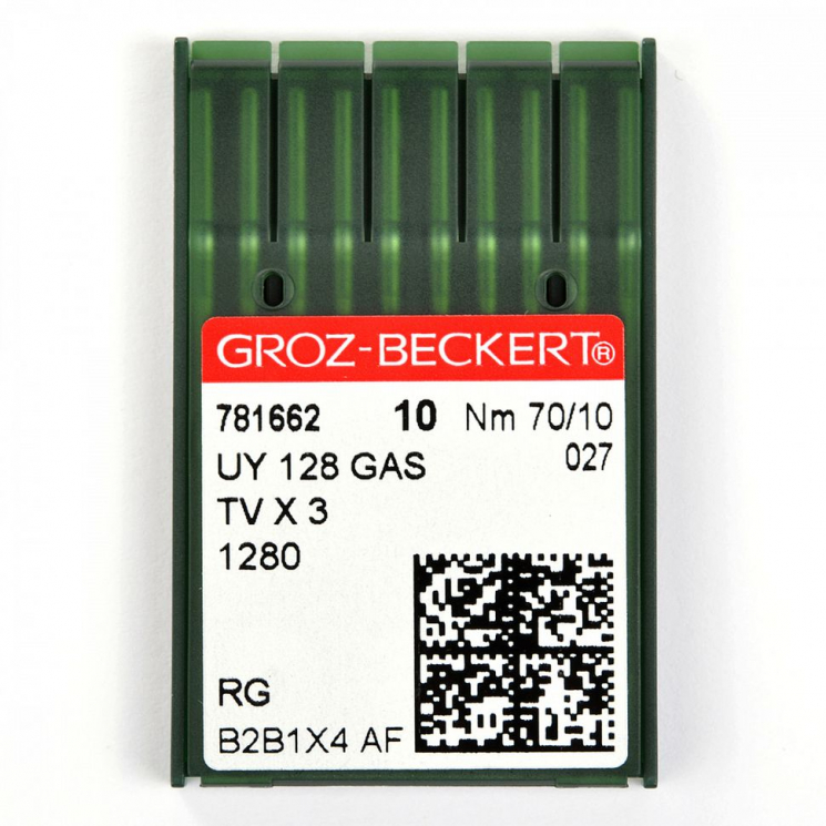 Игла для промышленных швейных машин Groz-Beckert UY128GAS RG  №70 уп.10 шт. арт.781662