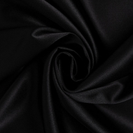Ткань Атлас стрейч 130 г/м? 95% полиэстер, 5% спандекс шир.150 см арт.Р.37704.25 цв.25 черный рул.25м