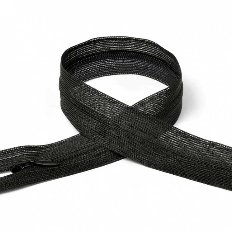 Молния MaxZipper пласт. потайная №3 65см н/р цв.F322 черный уп.50шт