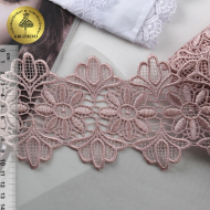 Кружево гипюр KRUZHEVO арт.TR.16GB0194 шир.105мм цв.6 св.розовый уп.9м