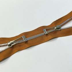 Молния трактор №5 Premium два замка 110см никель D079 бронзовый