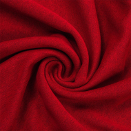Ткань трикотаж Футер 3х нитка начес хлопок 320г пенье 185см красный 19-1663 уп.10м