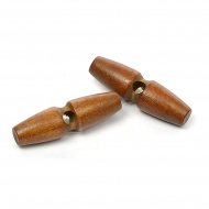 Пуговицы деревянные TBY BT.WD.069 цв.003 коричневый 80L-51мм, 1 прокол, 20 шт