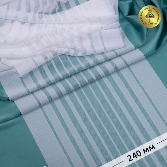 Кружево-стрейч KRUZHEVO арт.TBY.PN7266 шир.240мм цв.001 белый уп.25м
