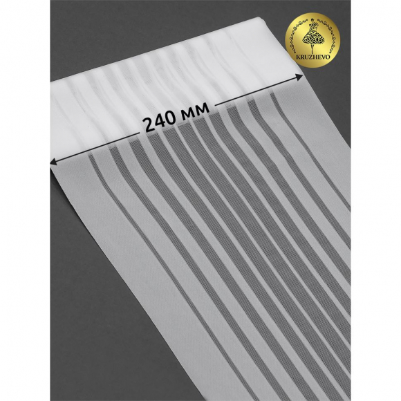 Кружево-стрейч KRUZHEVO арт.TBY.PN7266 шир.240мм цв.001 белый уп.25м