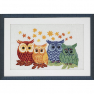 Набор для вышивания "Совы разных цветов"