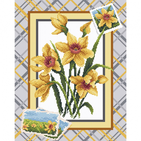 169331_Картина стразами "Чудные нарциссы" 169331_Картина стразами "Чудные нарциссы"