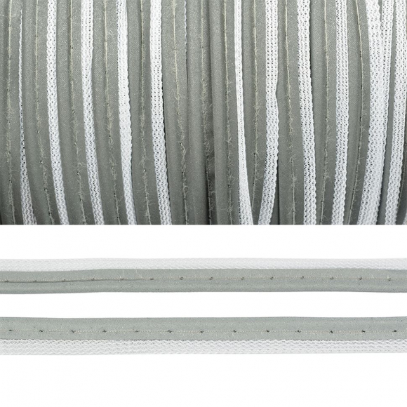 Кант светоотражающий TBY отр.R30 арт.RFL-6002 100%пэ цв.серый уп.65,8м