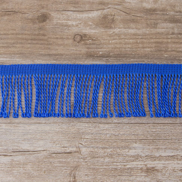 Бахрома витая, 60 мм, цвет васильковый