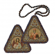 Набор для вышивания НОВА СЛОБОДА арт.ТР1003 Св.Николай Чудотворец и Ангел Хранитель 7х7 см