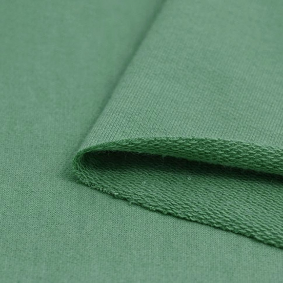 Ткань трикотаж Футер 3х нитка петля хлопок 320г пенье 190см малахит 16-5815 уп.6м Ткань трикотаж Футер 3х нитка петля хлопок 320г пенье 190см малахит 16-5815 уп.6м